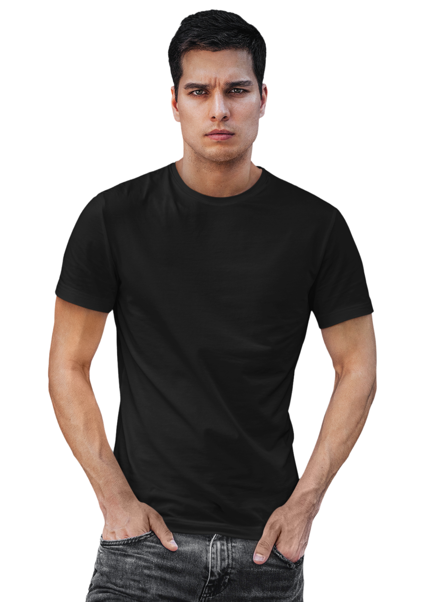 100% Compacted Combed Cotton Black, Black, Black 3 T-shirts